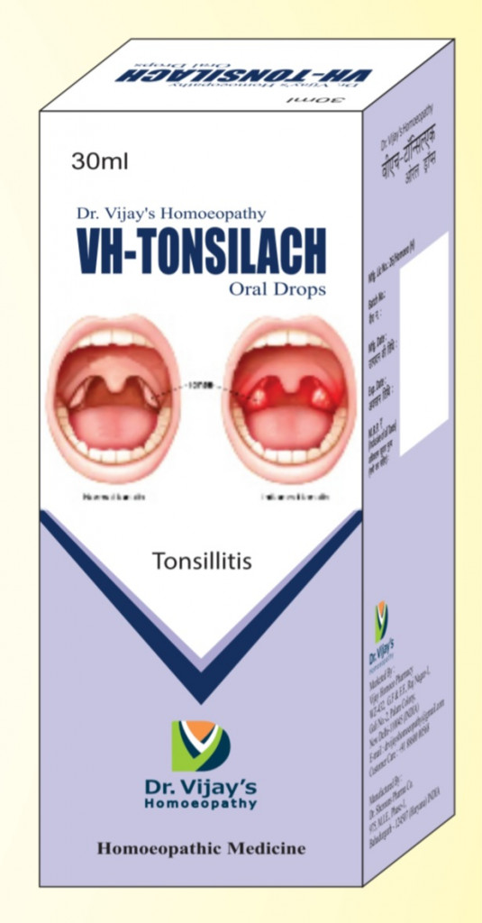 Dr Vijay's Homoeopathy VH-Tonsilach Drops (30 ml)