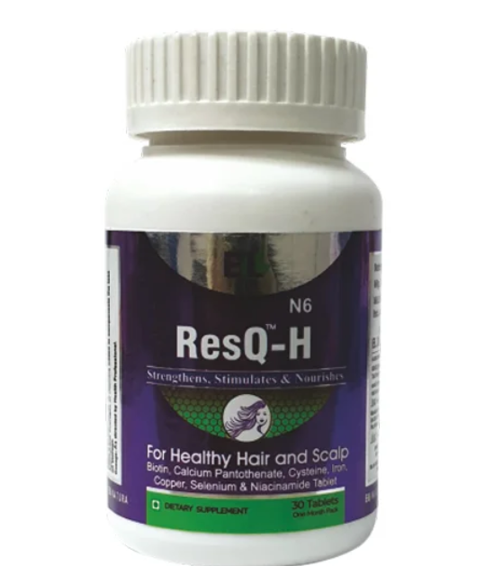 EL Dr. Lal Singh Expertise ResQ-H Tablets For Healthy Hair & Scalp (30 Tablets)