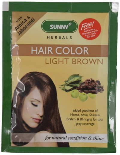 Bakson's Sunny Herbals Hair Color- LIGHT BROWN (20 gm)