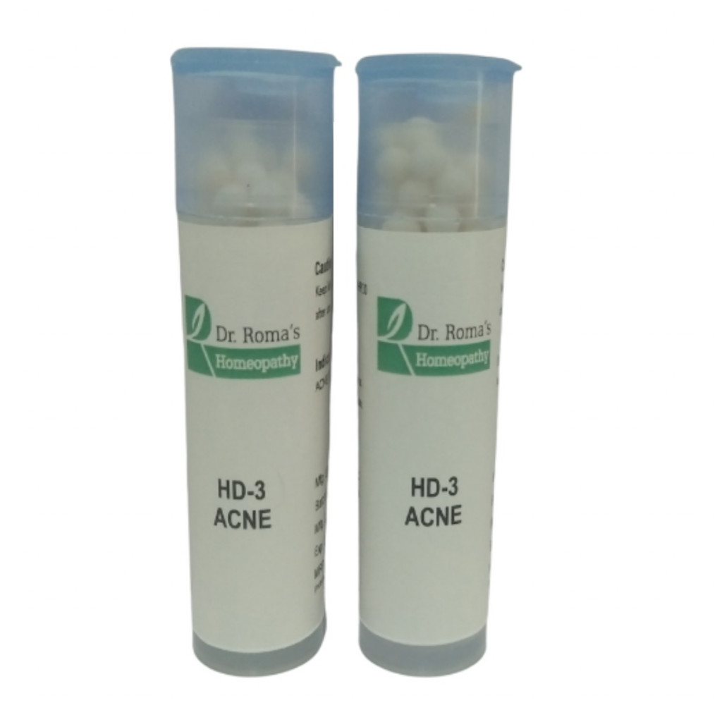 Dr Roma's Homeopathy HD-3 Acne Pills (2 Bottles of 2 Dram)