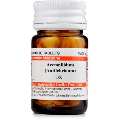 Willmar Schwabe India Acetanilidum (Antifebrinum) 3X (20 gm)