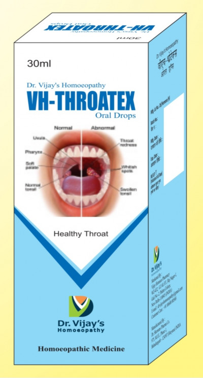 Dr Vijay's Homoeopathy VH-Throatex Drops (30 ml)
