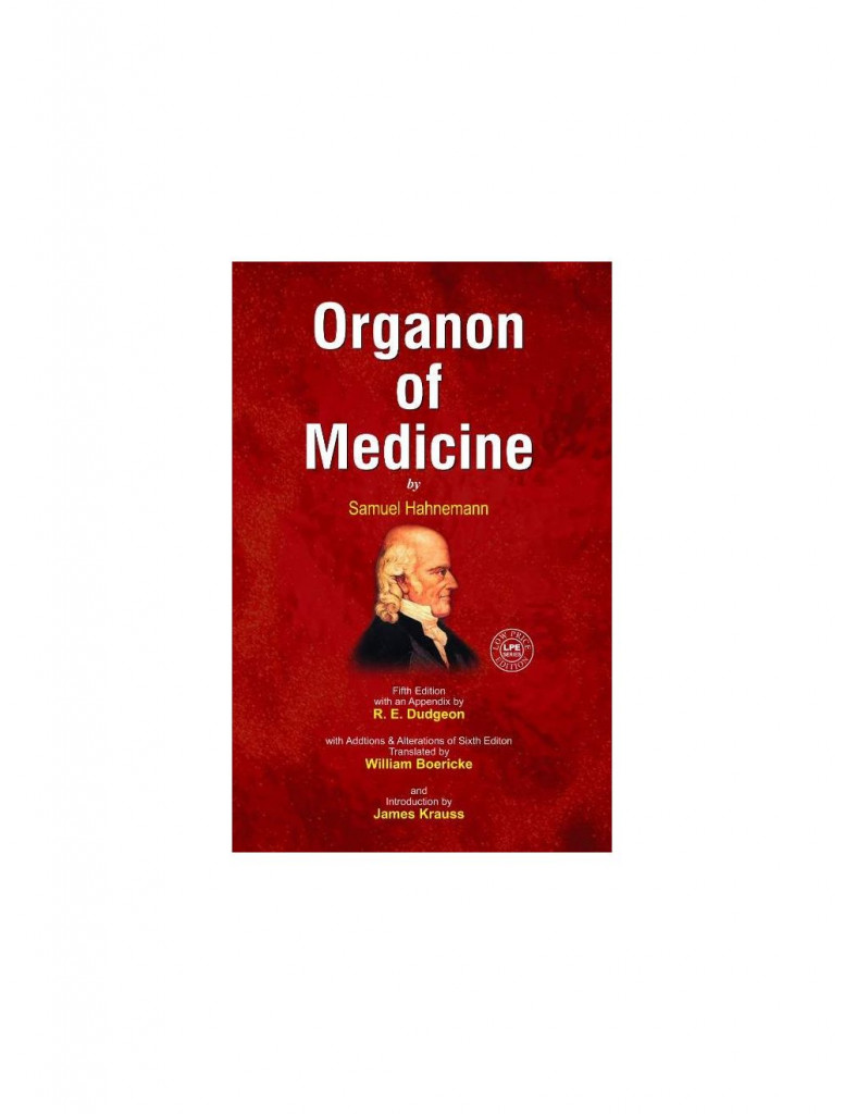  ORGANON OF MEDICINE 5 & 6 EDITION By SAMUEL HAHNEMANN