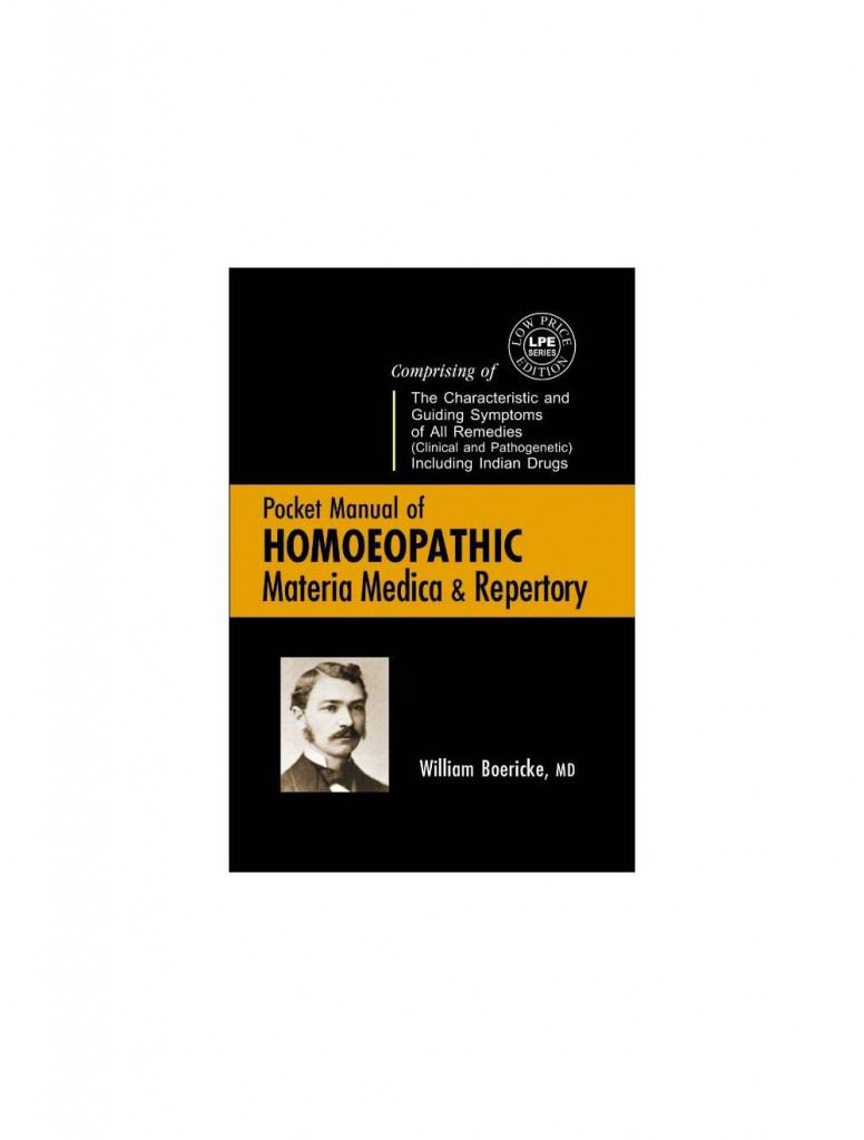 B Jain Pocket Manual of Homoeopathic Materia Medica & Repertory By WILLIAM BOERICKE