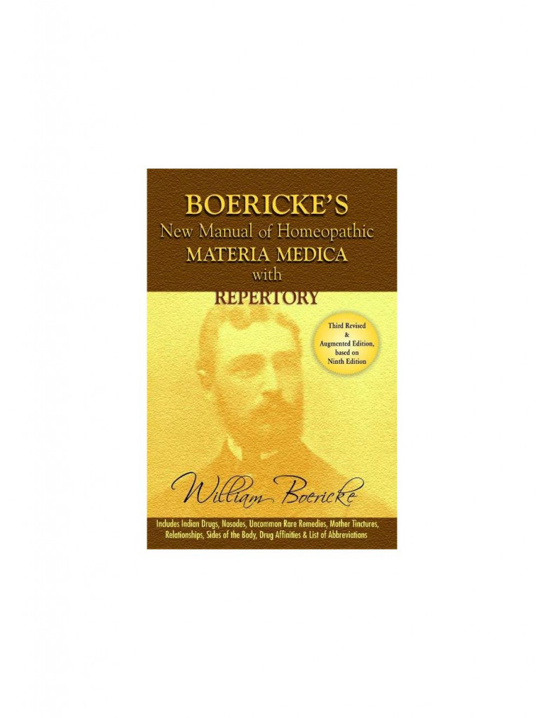 B Jain New Manual of Homoeopathic Materia Medica & Repertory With Relationship of Remedies By WILLIAM BOERICKE