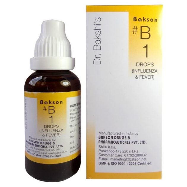 Bakson's B1 Influenza & Fever Drops (30 ml)