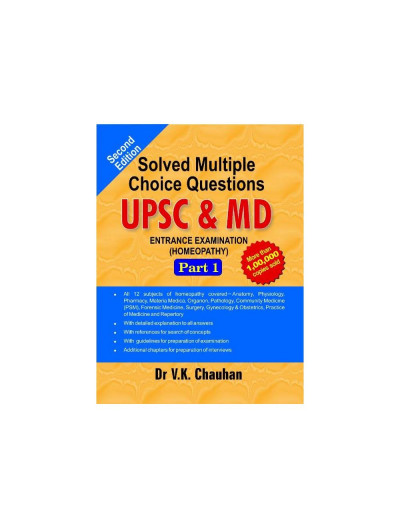  Solved Multiple Choice Questions UPSC & M.D. Entrance Examination ( Homeopathy) PART 1 